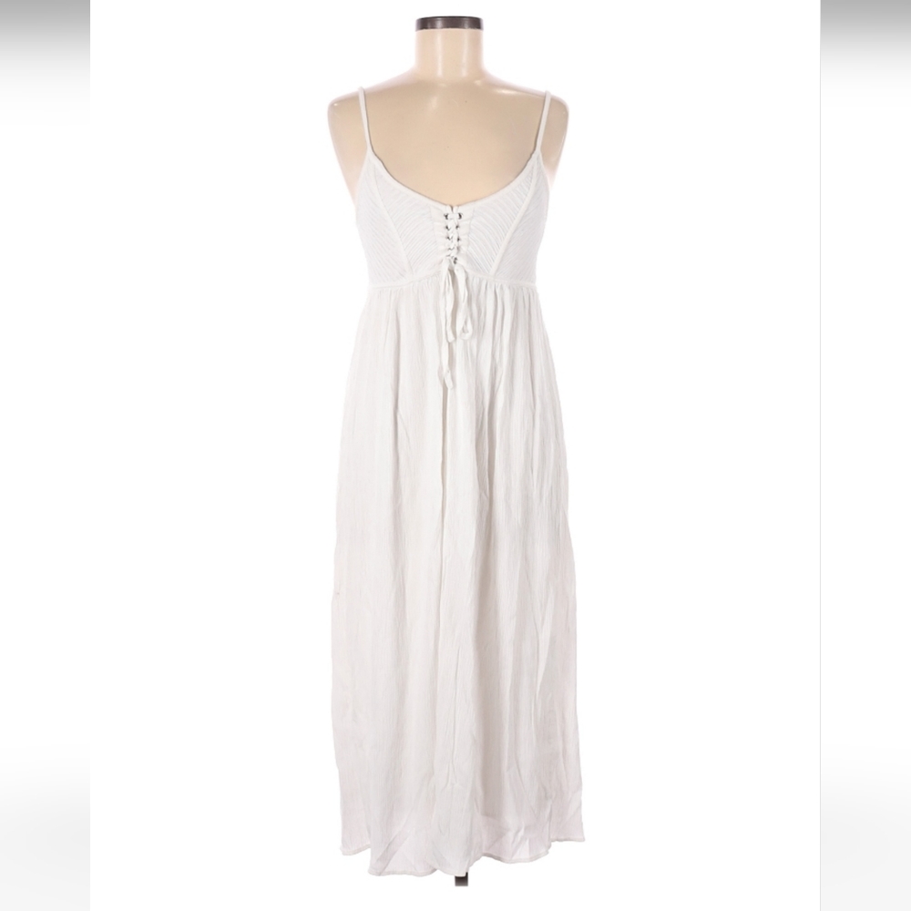Zara Long Casual White Dress Size Medium